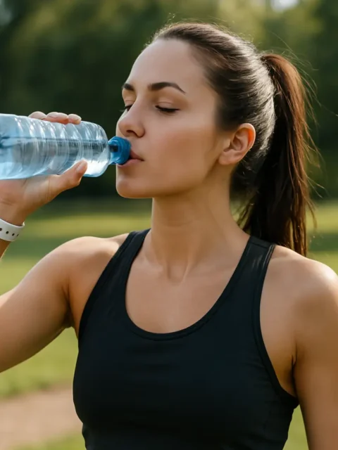 Bere abbastanza acqua durante lo sport